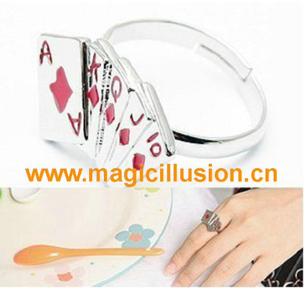 Fashion Lovely & Poker Design Playing Card Ancient Ring